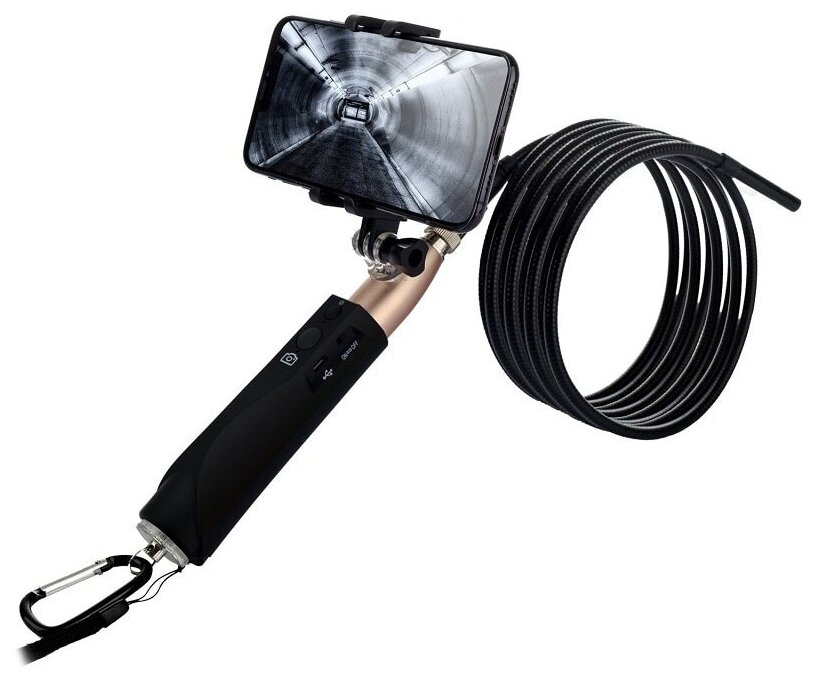 Эндоскоп для смартфона Андроид, Айфон и компьютера водонепроницаемый жесткий InnoZone 1080P 8мм Wi-Fi, гибкая камера, подсветка, длина 3м - фотография № 1