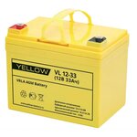 Аккумулятор Yellow VL 12-33 YL 12В 33Ач 197x130x171 мм Прямая (+-) - изображение