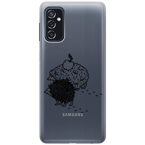 Силиконовый чехол с принтом Funny hedgehogs для Samsung Galaxy M52 5G / Самсунг М52 силиконовый чехол с принтом true princess для samsung galaxy m52 5g самсунг м52