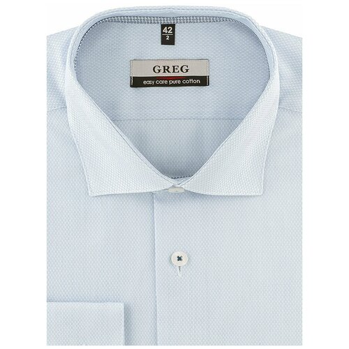 фото Рубашка greg, размер 174-184/42, голубой