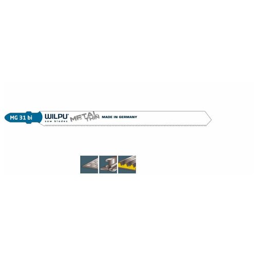 Пилка для лобзика WILPU MG 31 bi Арт.0257100005 Тип - T для стали, труб, сэндвич-панелей до 80 мм. уп. 5 шт