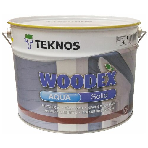 Кроющий антисептик WOODEX AQUA SOLID бесцветный полуматовый (9л)