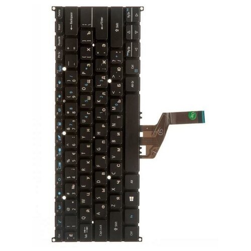 Клавиатура (keyboard) для ноутбука Acer TravelMate P4 P414-51 черная, 0KN1-891UI12 клавиатура для ноутбука acer travelmate p4 p414 51 черная