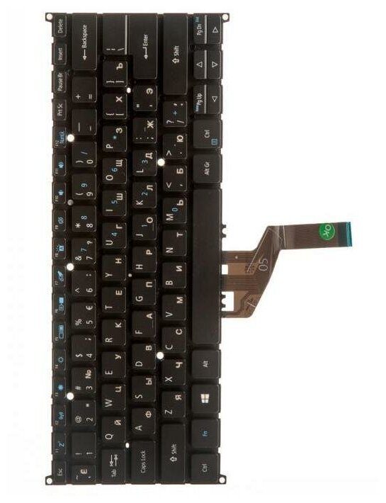 Клавиатура (keyboard) для ноутбука Acer TravelMate P4 P414-51 черная, 0KN1-891UI12