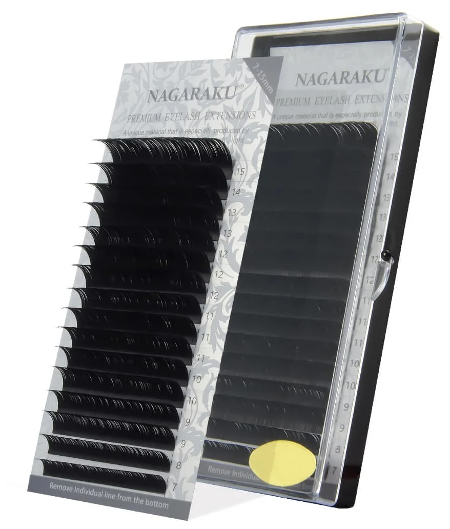 NAGARAKU Ресницы черные Premium Mix толщина 0,15 изгиб D