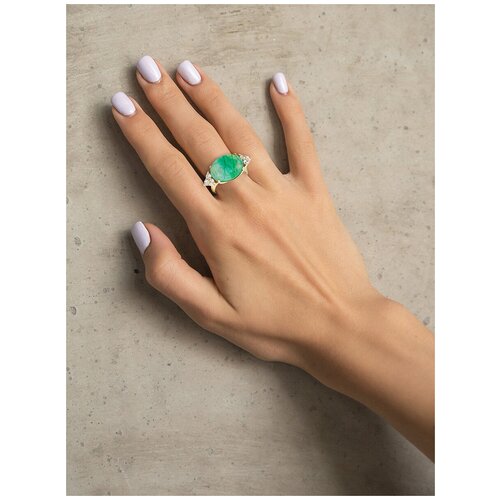 Кольцо из бронзы с бериллом и фианитами Кристалл Мечты 1125658125 19.5