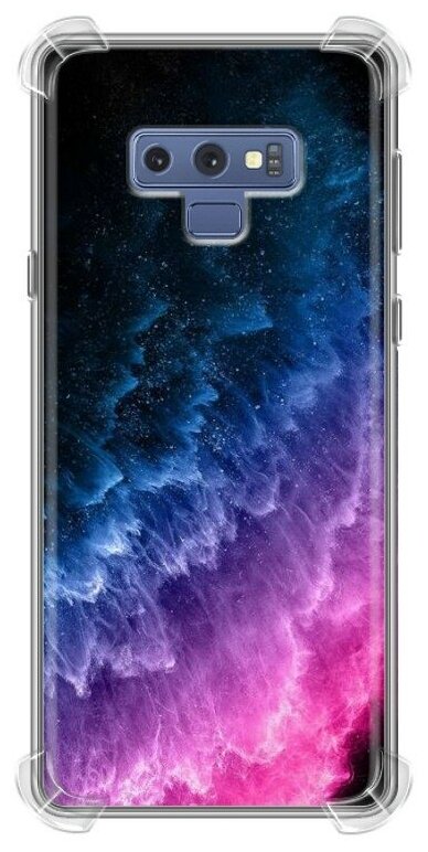Дизайнерский силиконовый с усиленными углами чехол для Самсунг Нот 9 / Samsung Galaxy Note 9 Космос