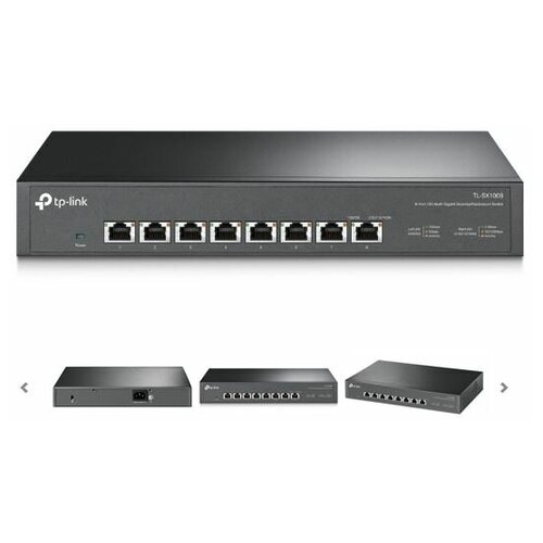 TP-Link 8-портовый настольныймонтируемый в стойку неуправляемый коммутатор 10 Гбитс 8 портов RJ-45 3753900₽