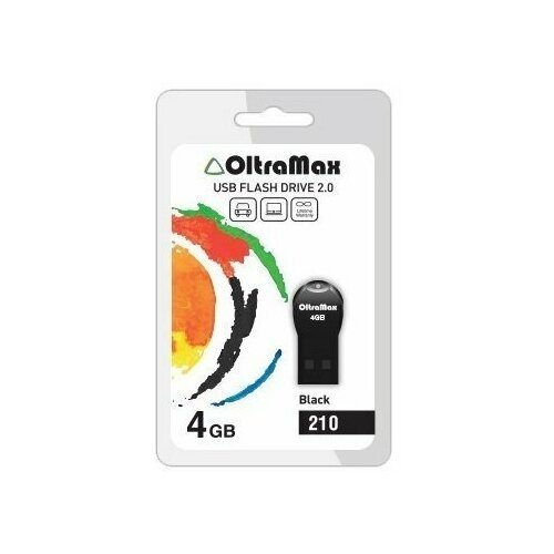 Флешка OltraMax 210 4GB USB 2.0 (OM-4GB-210) Black