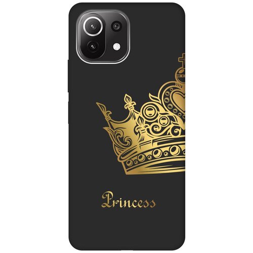 Матовый чехол True Princess для Xiaomi Mi 11 Lite / 11 Lite 5G / Сяоми Ми 11 Лайт / 11 Лайт 5г с 3D эффектом черный матовый чехол true princess для xiaomi 12 lite сяоми 12 лайт с 3d эффектом черный