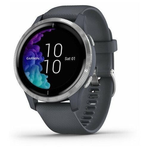 Умные часы Garmin VENU синий гранит с серебристым безелем 3499000₽