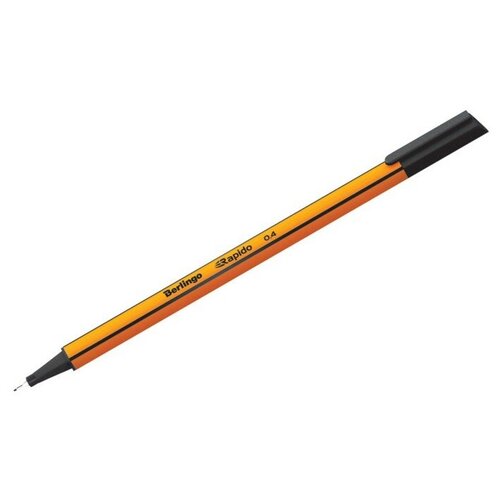 Ручка капиллярная Berlingo Rapido, 0,4 мм, трёхгранная, стержень чёрный