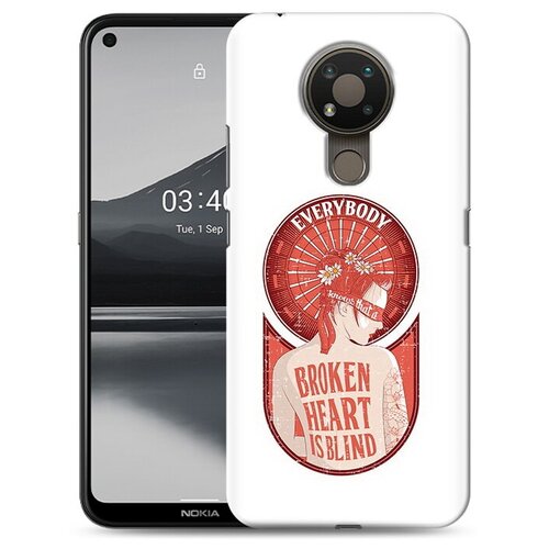 Чехол задняя-панель-накладка-бампер MyPads девушка разбитое сердце для Nokia 3.4 противоударный