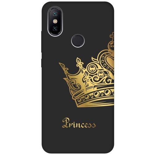 Матовый чехол True Princess для Xiaomi Mi 6X / Mi A2 / Сяоми Ми 6Х / Ми А2 с 3D эффектом черный матовый чехол hockey w для xiaomi mi 6x mi a2 сяоми ми 6х ми а2 с 3d эффектом черный