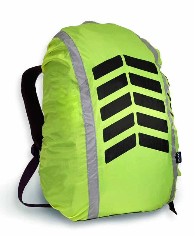 Чехол на рюкзак со световозвращающими лентами цвет лимон объем 20-40 литров 