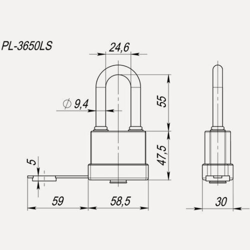 Изображение товара Замок навесной Fuaro PL-WEATHER-3650 LS 3key (PL-3650 LS) англ.