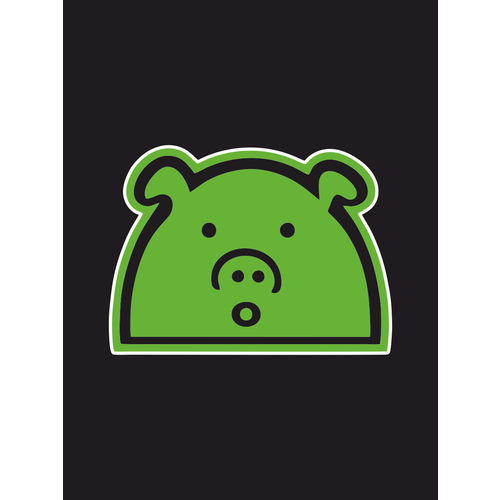 Наклейка на авто Stupid Pig Глупая Свинья 20x14 см. Глупая свинья