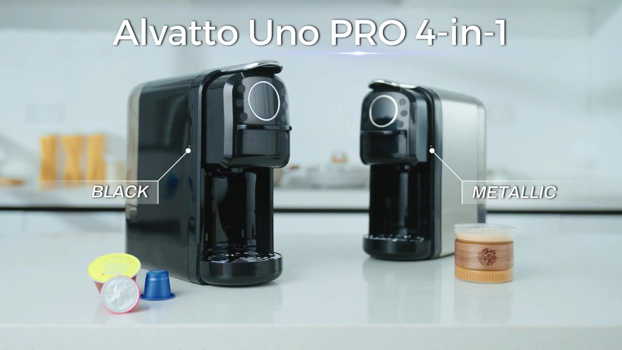 Кофемашина универсальная (капсульная/рожковая) Alvatto Uno Pro 4-в-1 / metallic — фото 1