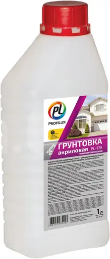 Грунт ProfiLux PL-17A Акриловый для Наружных и Внутренних Работ, Белый 1л.