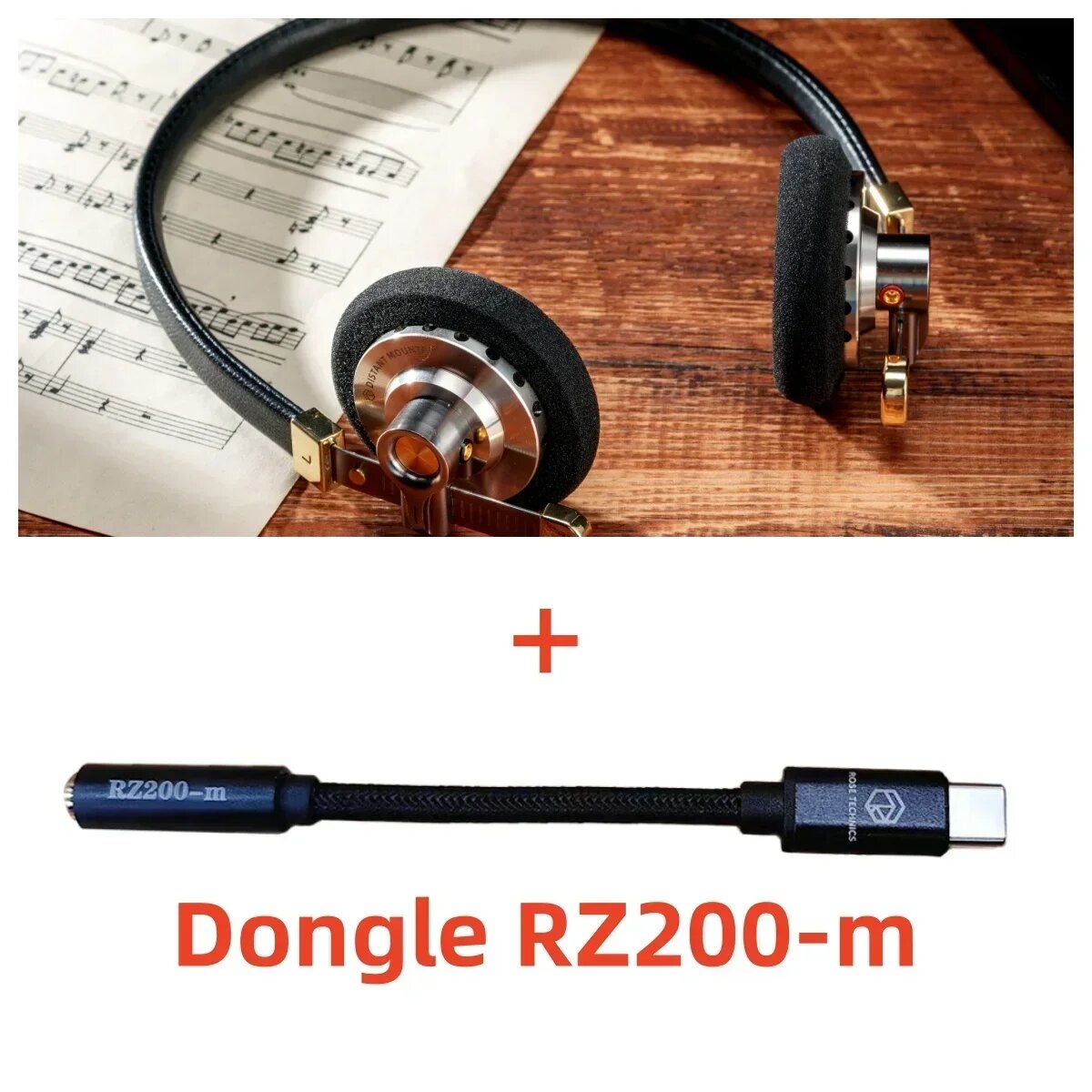 HIFICHOI Distant Mountain Ретро проводные металлические наушники Black with RZ200m