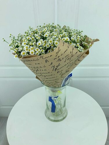 Изображение товара Букет ромашек WOW-Flowers, классический, из 15 цветов, 60 см