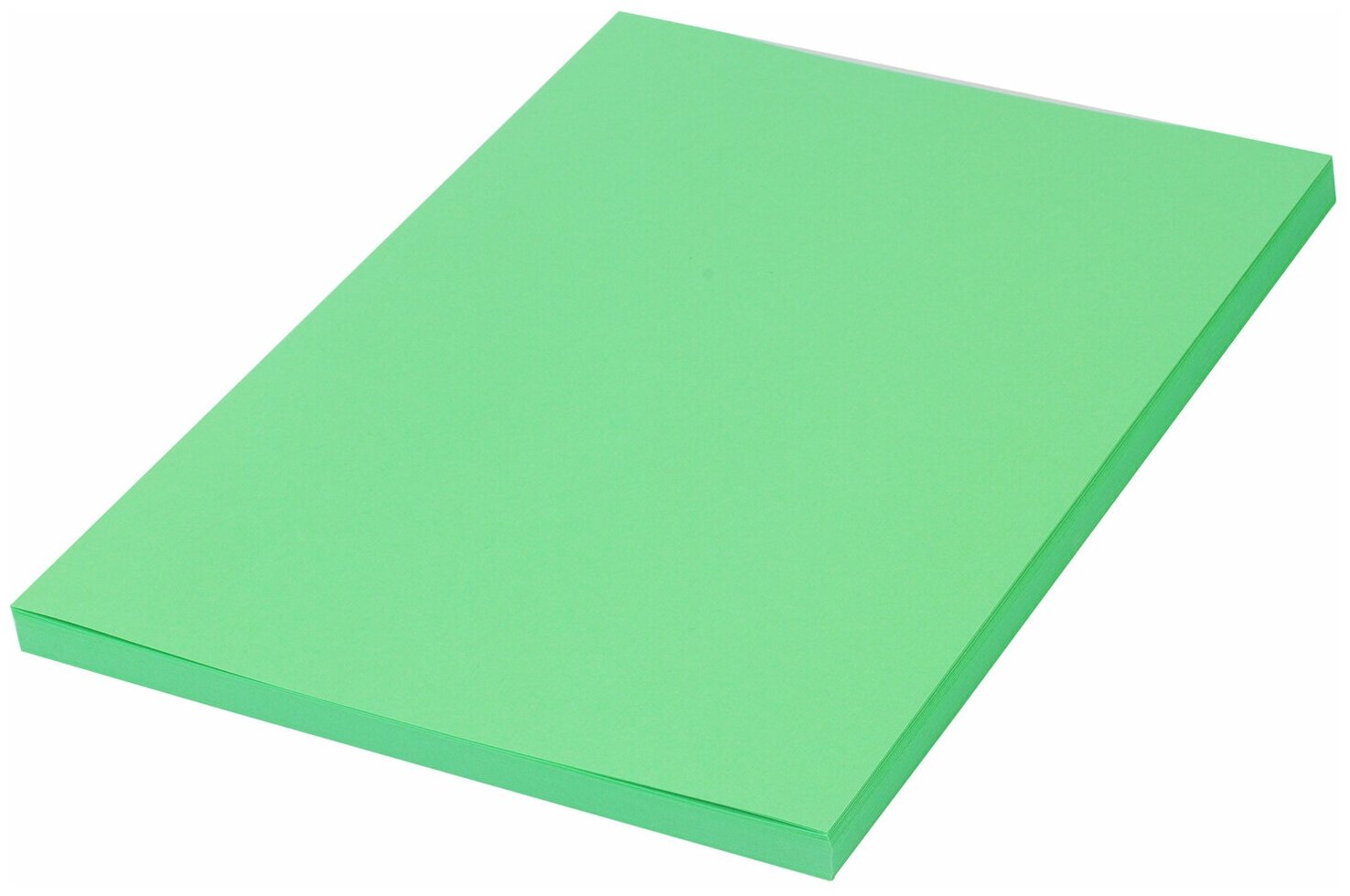 Бумага цветная Brauberg А4, 80 г/м2, 100 листов, интенсив, зеленая, для офисной техники