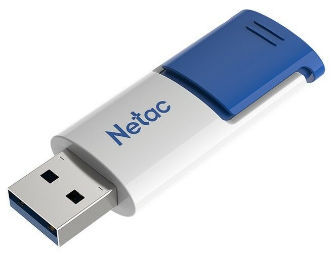 Накопитель USB 3.0 128Гб Netac U182, белый/синий