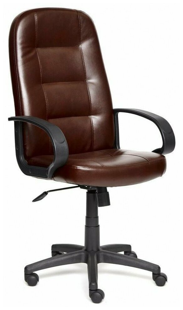 Кресло компьютерное Tetchair DEVON экокожа коричневый