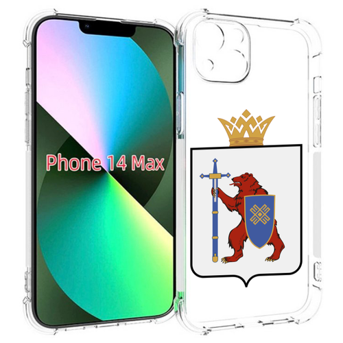 Чехол MyPads герб-марий-эл-йошкар-ола для iPhone 14 Plus (6.7) задняя-панель-накладка-бампер