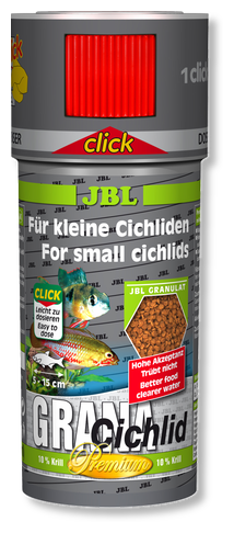 JBL GranaCichlid CLICK - Осн. корм премиум для хищных цихлид, гранулы, 250 мл (110 г) - фотография № 7