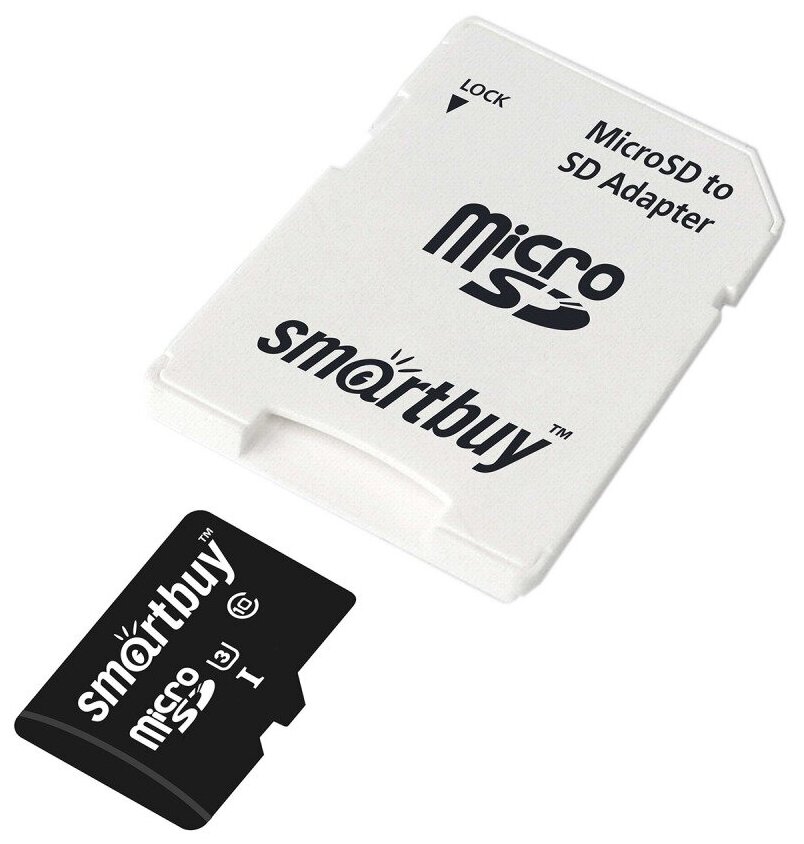 Карта памяти 32Gb MicroSD SmartBuy Professional + SD адаптер (SB32GBSDCL10U3-01)