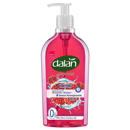 Dalan Женский Multi Care Moisturizing Hand Wash Мыло жидкое увлажняющее Мицеллярная вода и сладкий гранат 400мл dalan женский multi care moisturizing hand wash мыло жидкое увлажняющее мицеллярная вода и солнечная папайя 400мл