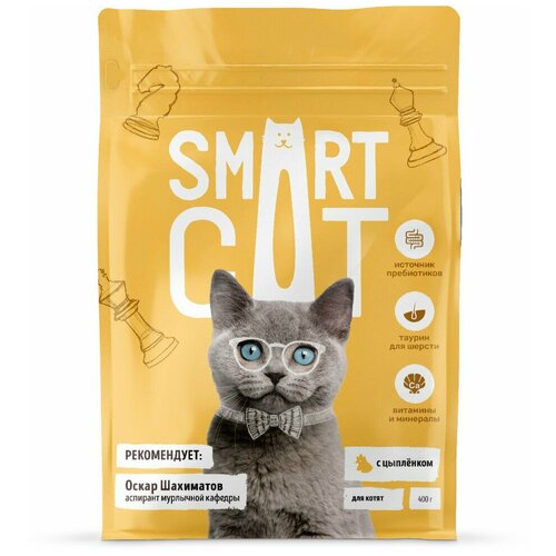 Сухой корм Smart Cat 400г д-котят с цыпленком