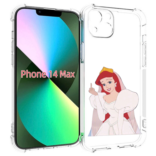 Чехол MyPads принцесса-Русалочка-Ариель женский для iPhone 14 Plus (6.7) задняя-панель-накладка-бампер