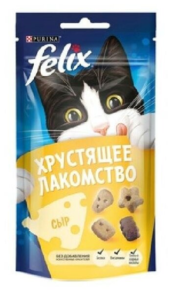 Лакомство для кошек Felix Хрустящее лакомство со вкусом сыра, 60 г - фотография № 6
