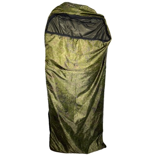 Спальный мешок 210x90 см зимний туристический армейский с москитной сеткой цвет темно-зеленый камуфляж до -25С 580000₽