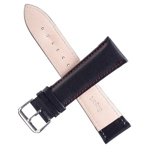 фото Ремешок для часов "bugert" 18 мм натуральная кожа l=20 см черно-красный lavanda