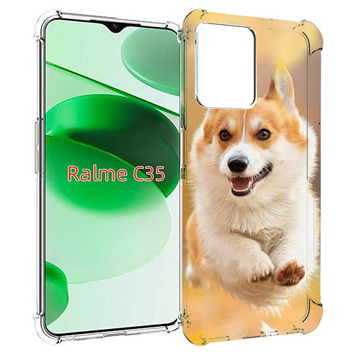 Чехол MyPads когри собака для Realme C35 / Narzo 50A Prime задняя-панель-накладка-бампер