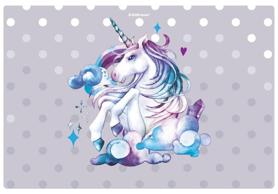 Подкладка настольная Erich Krause пластиковая, Dream Unicorn, А3 (48741)