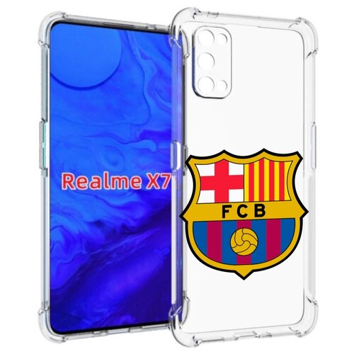 Чехол задняя-панель-накладка-бампер MyPads ФК FCB Барселона для Realme X7