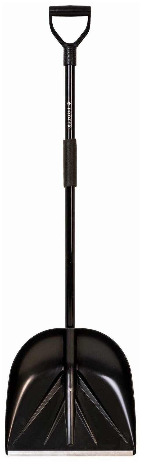 Лопата PROTEX санта 420*400 алюминиевый черенок, черный ковш, V-образная ручка