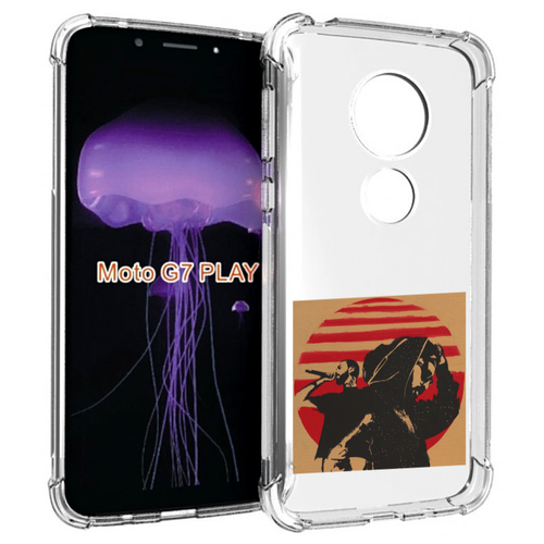 Чехол MyPads Утопия Мияги и Энди панда для Motorola Moto G7 Play задняя-панель-накладка-бампер