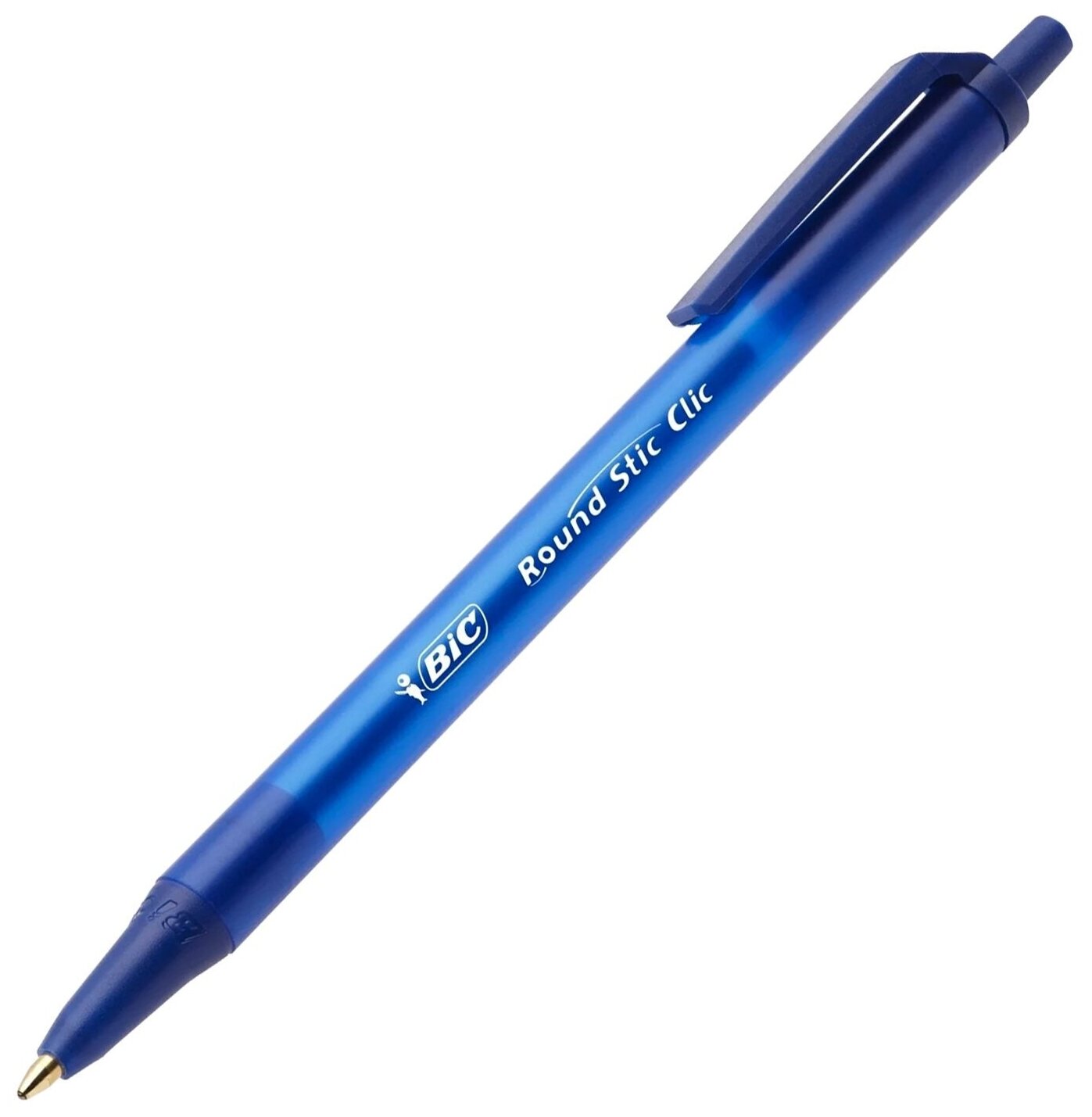 Ручки шариковые BIC автоматические Round Stic Clic, набор 3 шт, синие, линия письма 0,32 мм (926374)