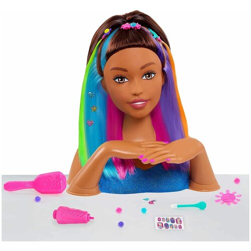 Торс для создания причесок Barbie Deluxe Брюнетка
