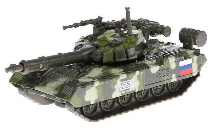Машина металлическая "Танк T-90" 12 см, подвижные детали, инерционная