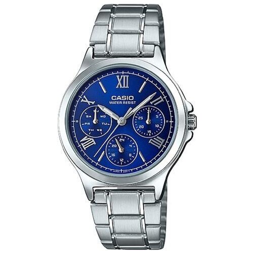 Наручные часы CASIO, синий, серебряный наручные часы casio синий серебряный