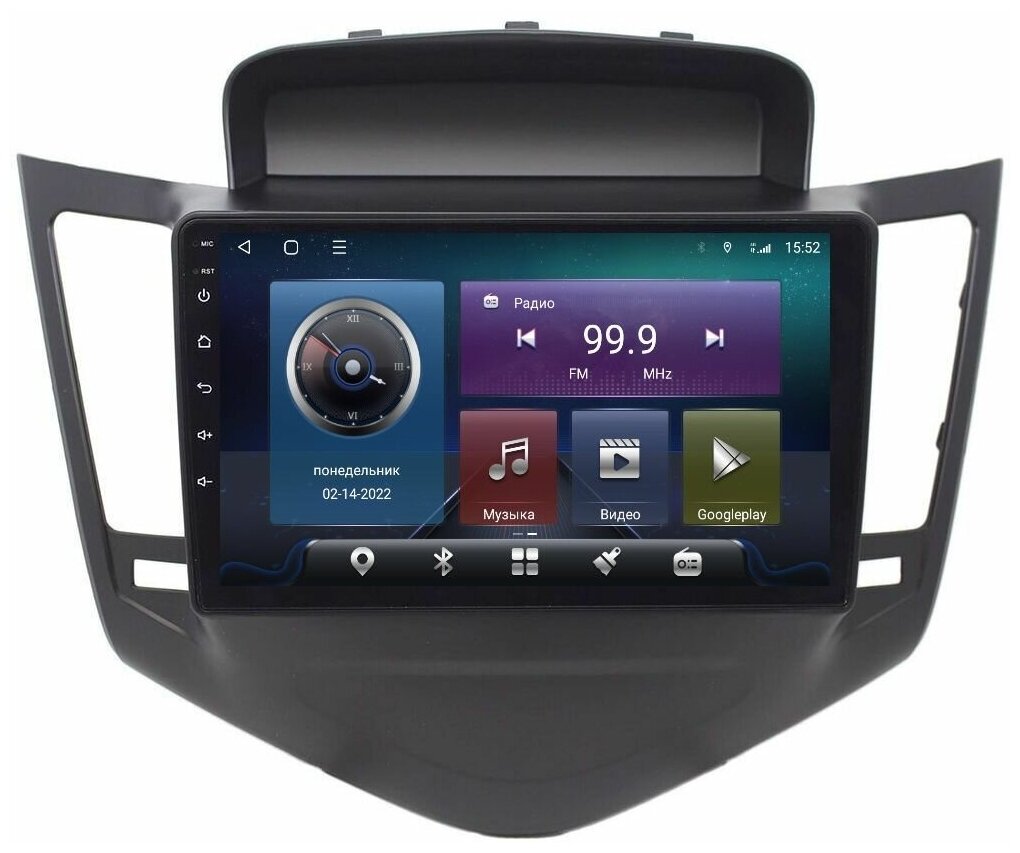 Магнитола CRS-300 Шевроле Круз, Chevrolet Cruze 2009-2012 - Android 12 - 8 ядер - Память 6+128Gb - Carplay - DSP 36 полос - 4G(Sim)