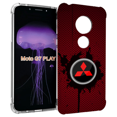 Чехол MyPads мицубиси mitsubishi 2 для Motorola Moto G7 Play задняя-панель-накладка-бампер