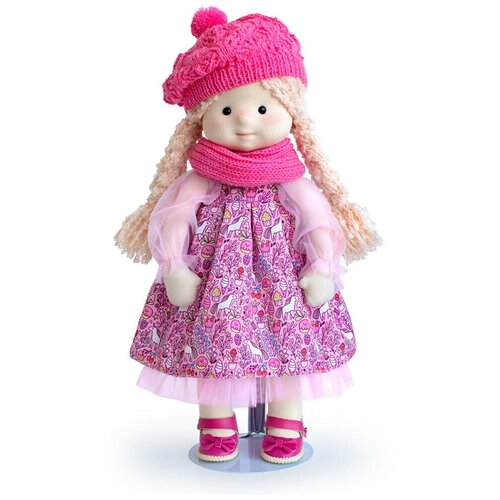 фото Мягкая кукла 38 см в шапочке и шарфе нет бренда