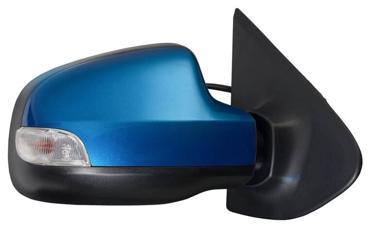 Зеркало заднего вида правое Рено Логан 2 , Сандеро, с 2014 года выпуска, электро регулировка, обогрев, повторитель, окрашенное в цвет Лазурно синий
